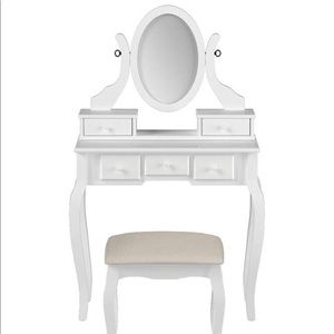 Vanity with chair
